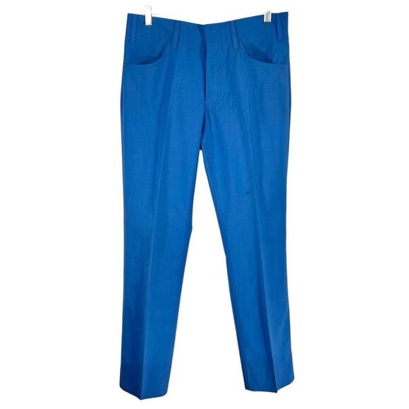 Prada Cotton Pants Medium Women's Blue Light Size US 8-10 Dress or Casual - Picture 1 of 11